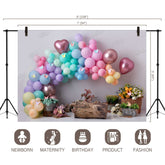 LB0458 Floral Garland Balloon Backdrop